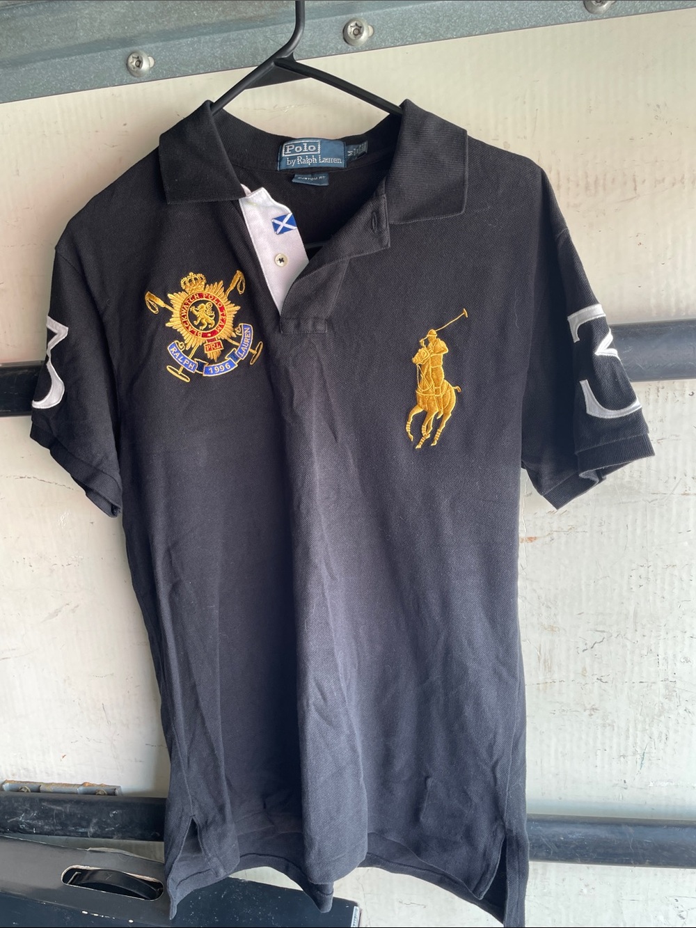 Polo by Ralph Lauren Black Embroidered Crest Polo Shirt